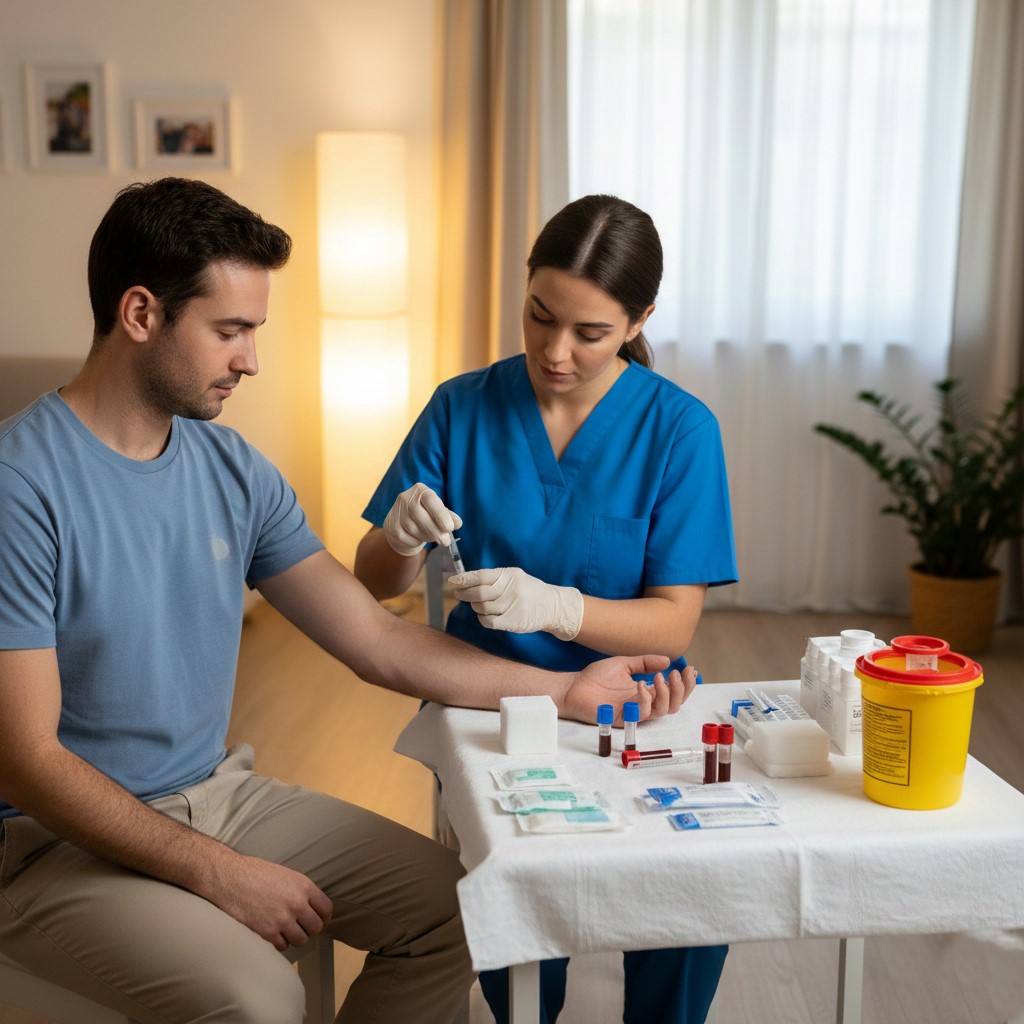 سحب تحاليل بالمنزل